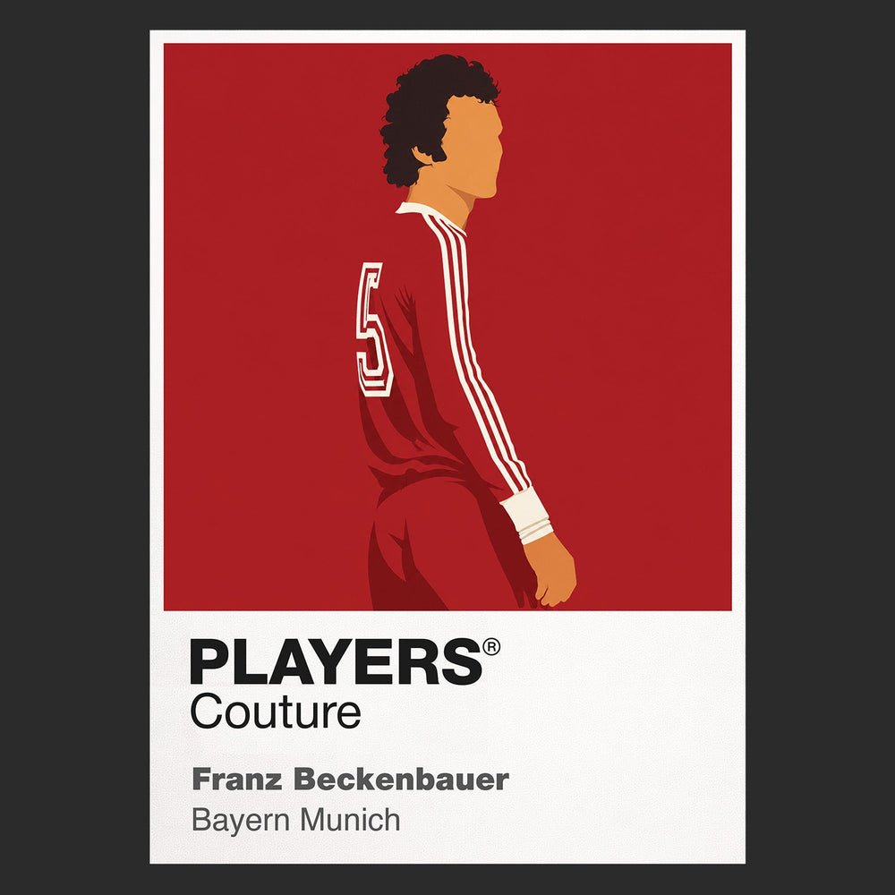 Franz Beckenbauer Bayern Munich Icon Frame Men's Hoodie — Black Artwork