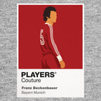 Franz Beckenbauer Bayern Munich Icon Frame Men's Hoodie — Gray Artwork