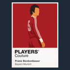 Franz Beckenbauer Bayern Munich Icon Frame — Navy