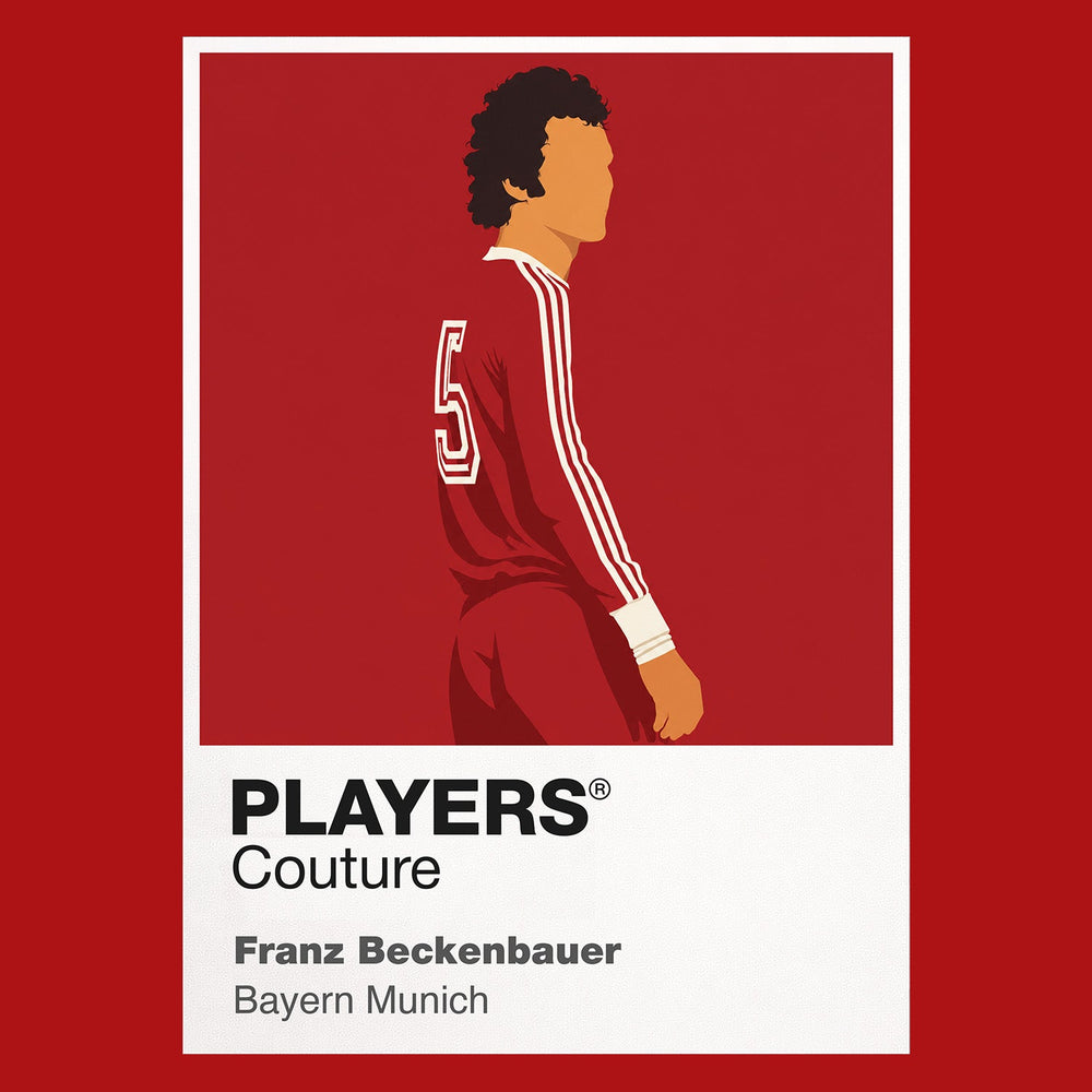 Franz Beckenbauer Bayern Munich Icon Frame Men's Hoodie — Red Artwork