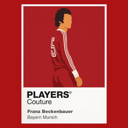Franz Beckenbauer Bayern Munich Icon Frame Men's Hoodie — Red Artwork