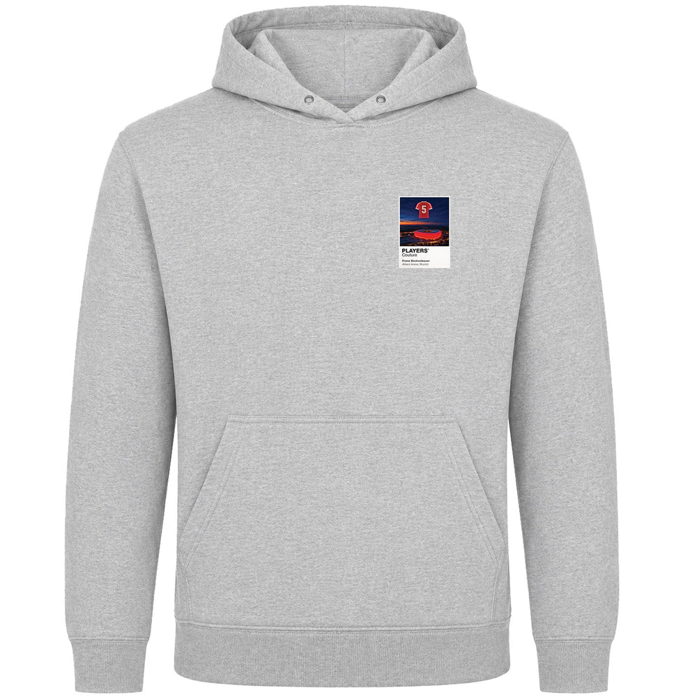 Franz Beckenbauer Bayern Munich Icons in Lights Frame Men's Hoodie in Gray