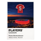 Franz Beckenbauer Bayern Munich number 5 Icons in Lights Frame artwork in white