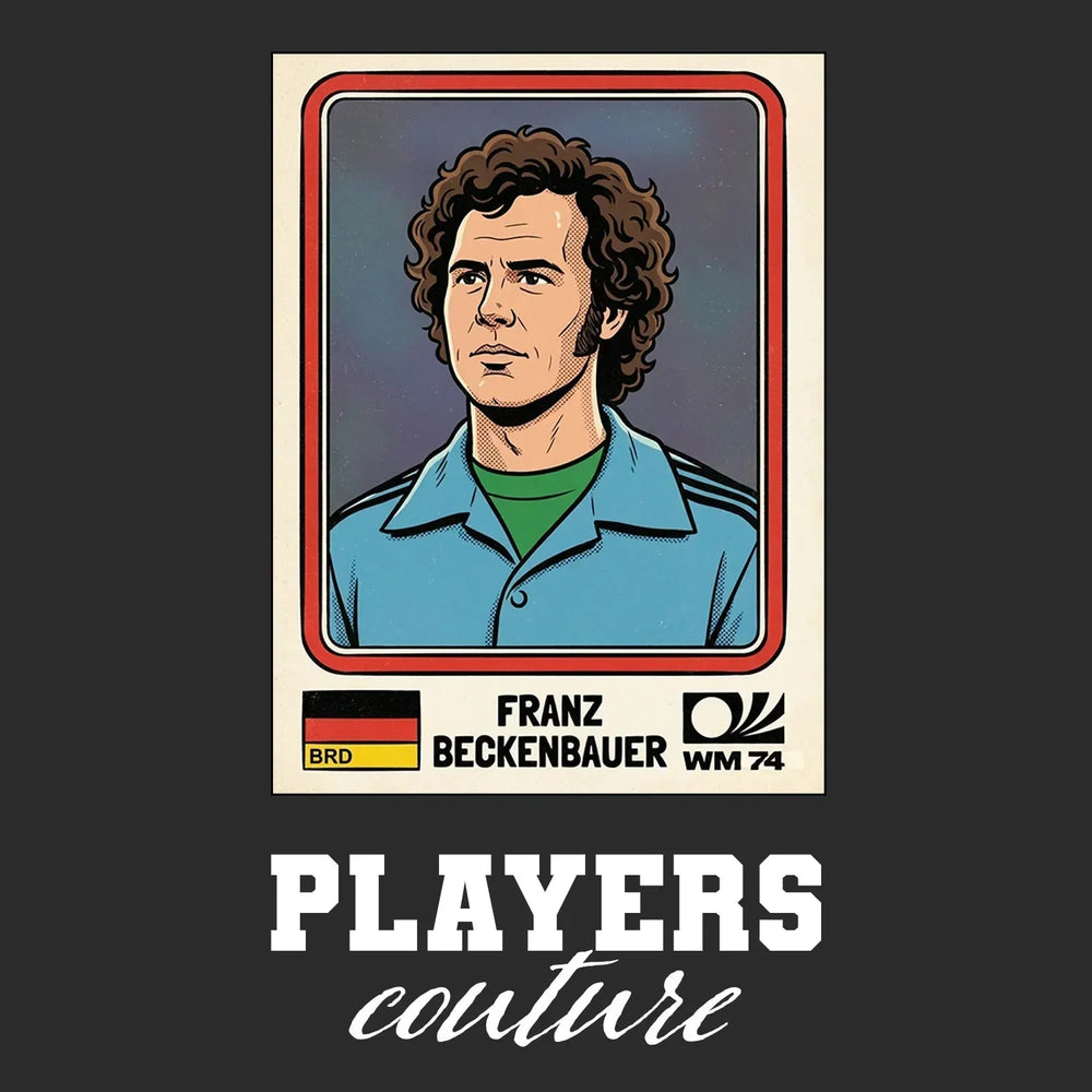 Franz Beckenbauer World Cup Sticker Kids Hoodie – franz beckenbauer black Players Couture design