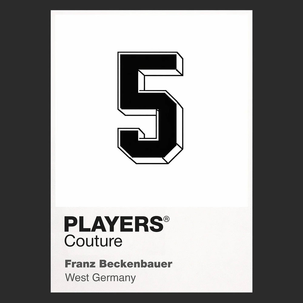 Franz Beckenbauer 5 Football Shirt Frame Men's Hoodie – black close-up detail shot of the Franz Beckenbauer 5 Football