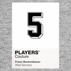 Franz Beckenbauer 5 Football Shirt Frame Men's Hoodie – grey close-up detail shot of the Franz Beckenbauer 5 Football
