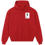 Franz Beckenbauer 5 Football hoodie – red men's hoodie featuring the Franz Beckenbauer 5 Football Players Couture logo