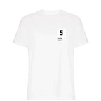 Franz Beckenbauer 5 Football t-shirt – white men's t-shirt featuring the Franz Beckenbauer 5 Football Players Couture logo
