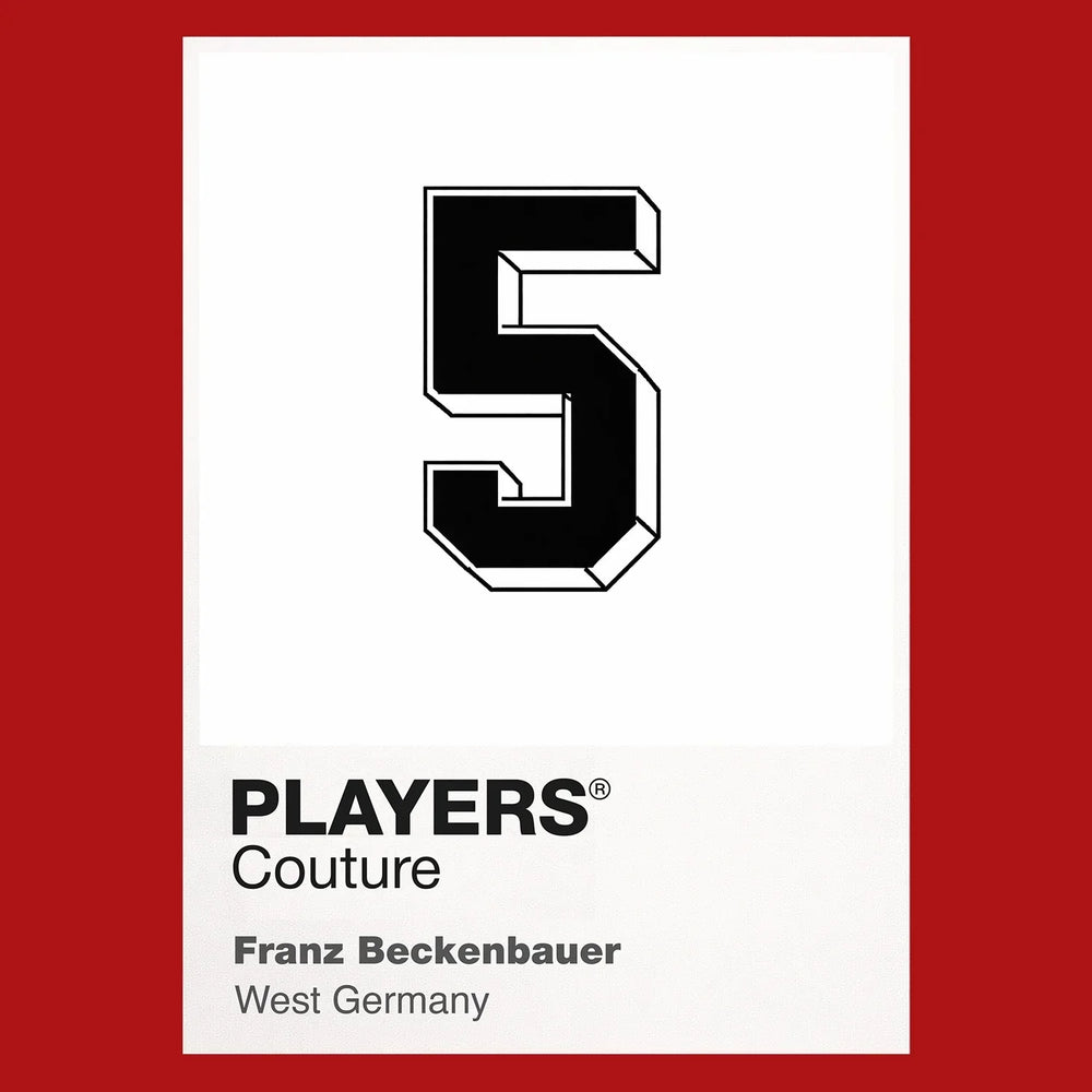 Franz Beckenbauer 5 Football Shirt Frame Men's Hoodie – red close-up detail shot of the Franz Beckenbauer 5 Football Players
