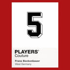 Franz Beckenbauer 5 Football Shirt Frame Men's Hoodie – red close-up detail shot of the Franz Beckenbauer 5 Football Players