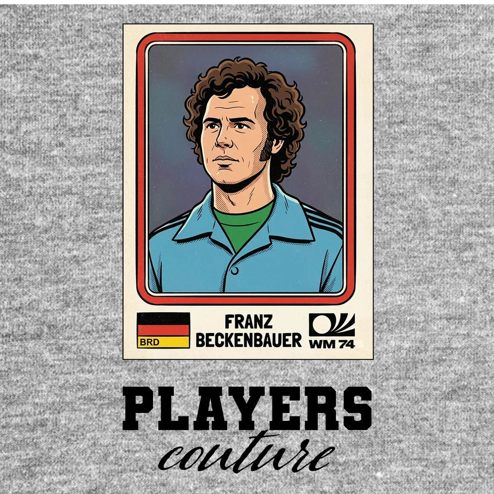 Franz Beckenbauer World Cup Sticker Men's Hoodie – franz beckenbauer grey Players Couture design