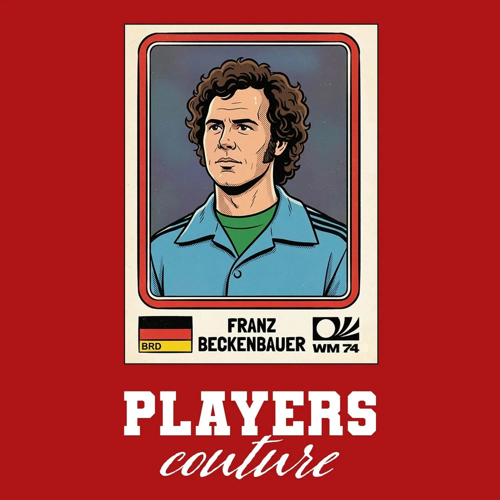 Franz Beckenbauer World Cup Sticker Kids T-Shirt – franz beckenbauer red Players Couture design