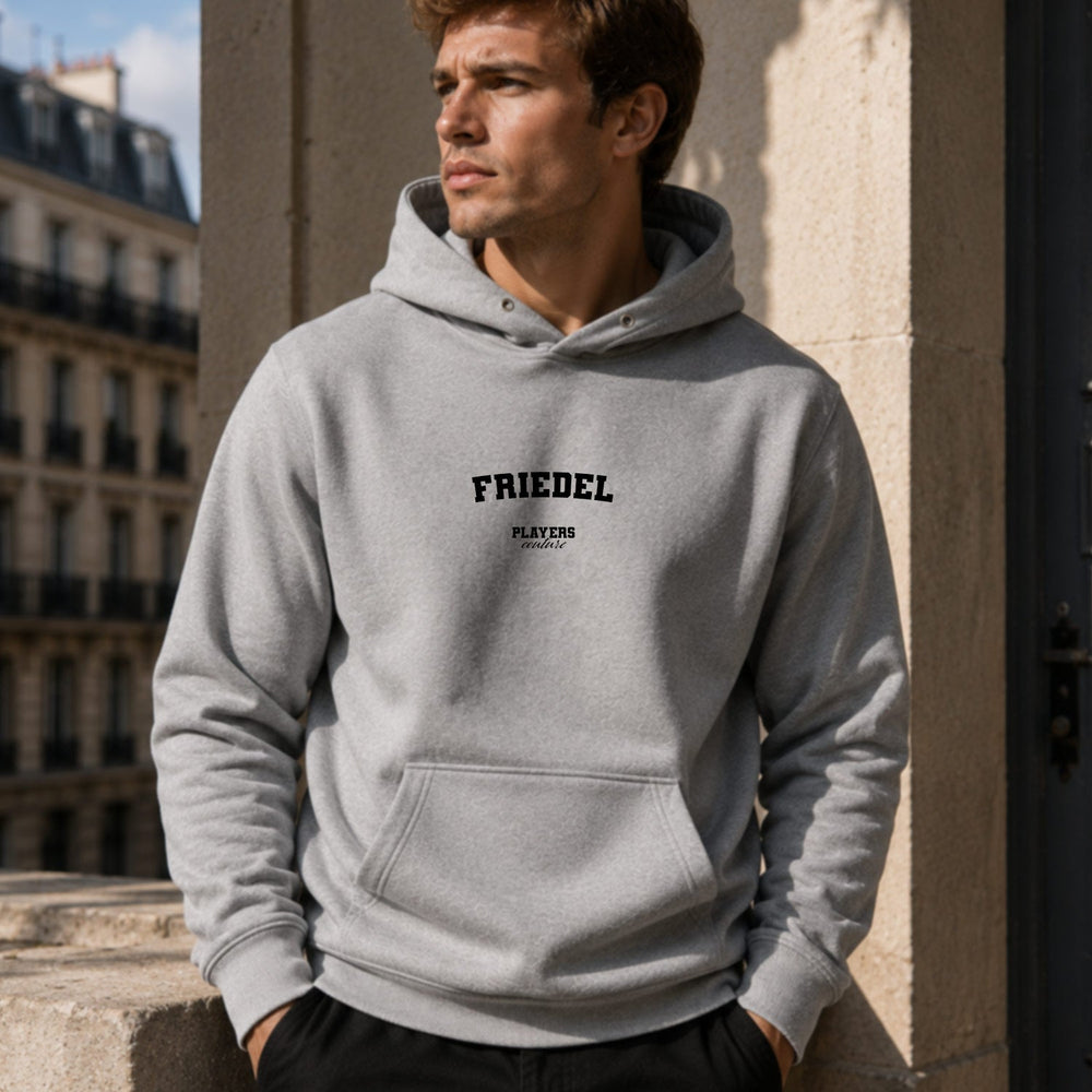 friedel name-print hoodie - grey