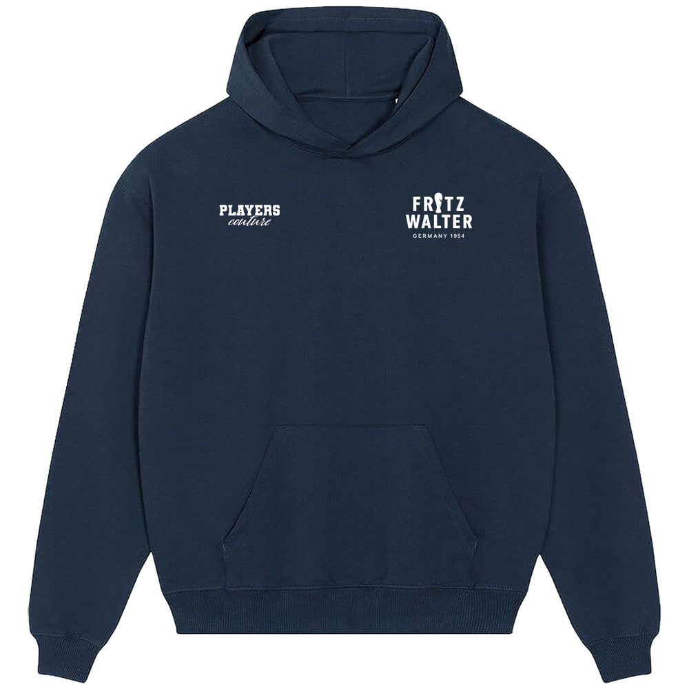 Fritz Walter Logo Players Couture Men's Casual Hoodie Navy