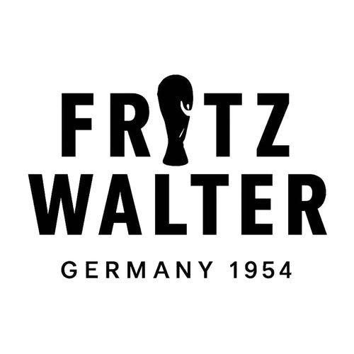 Fritz Walter Logo Men's Hoodie – white close-up detail shot of the Fritz Walter Players Couture logo design