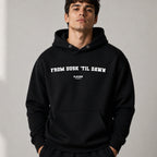 from-dusk-til-dawn name-print hoodie - black