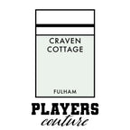 Fulham t-shirt – white men's t-shirt with black Fulham letters and Players Couture logo on the chest