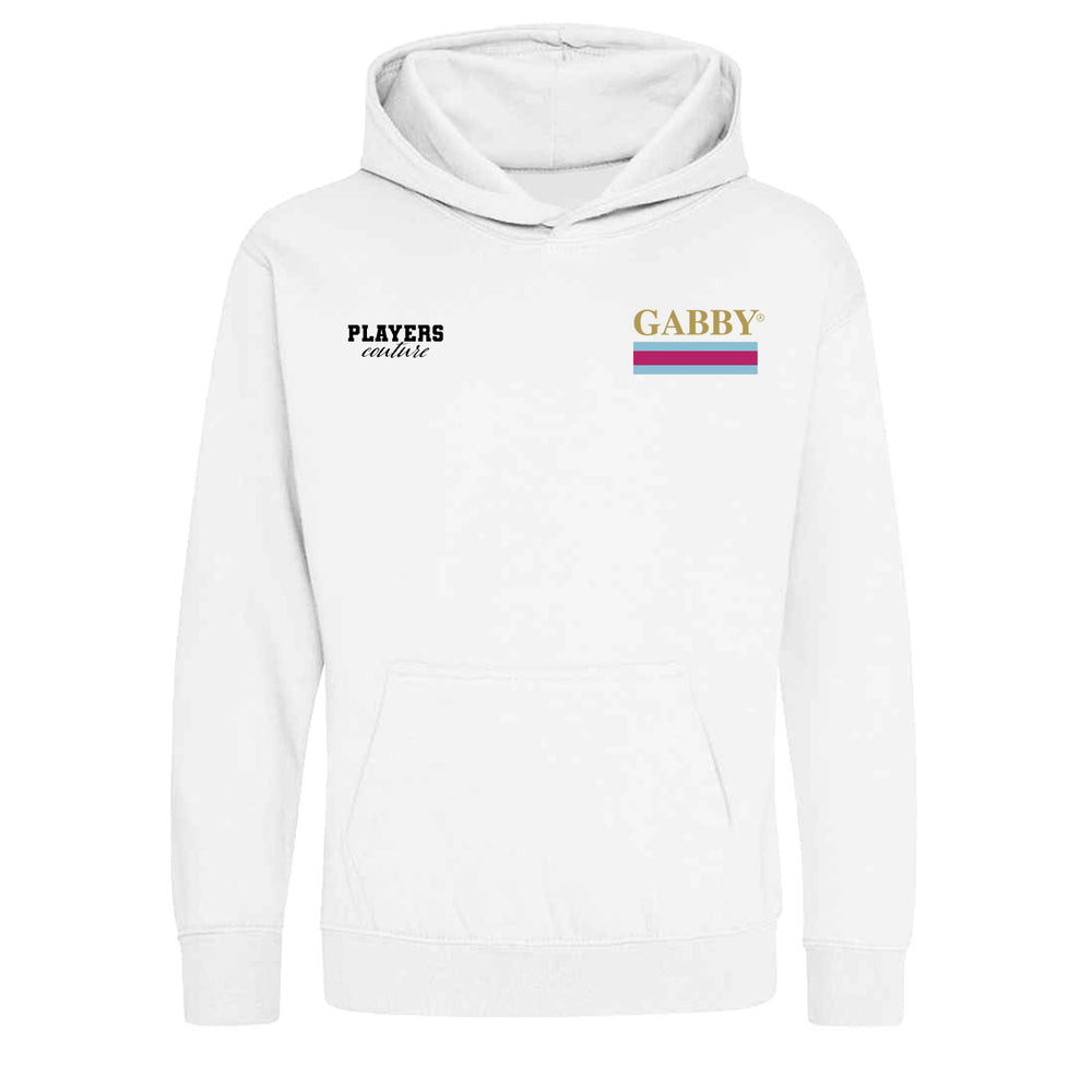 Gabby Agbonlahor Logo Players Couture Kids Hoodie White