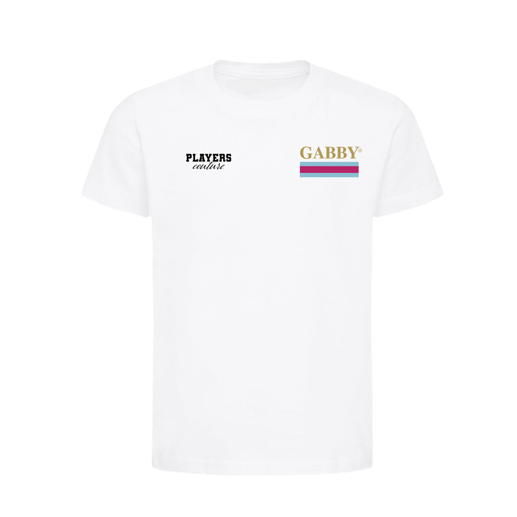 Gabby Agbonlahor Logo Players Couture Kids T-Shirt White