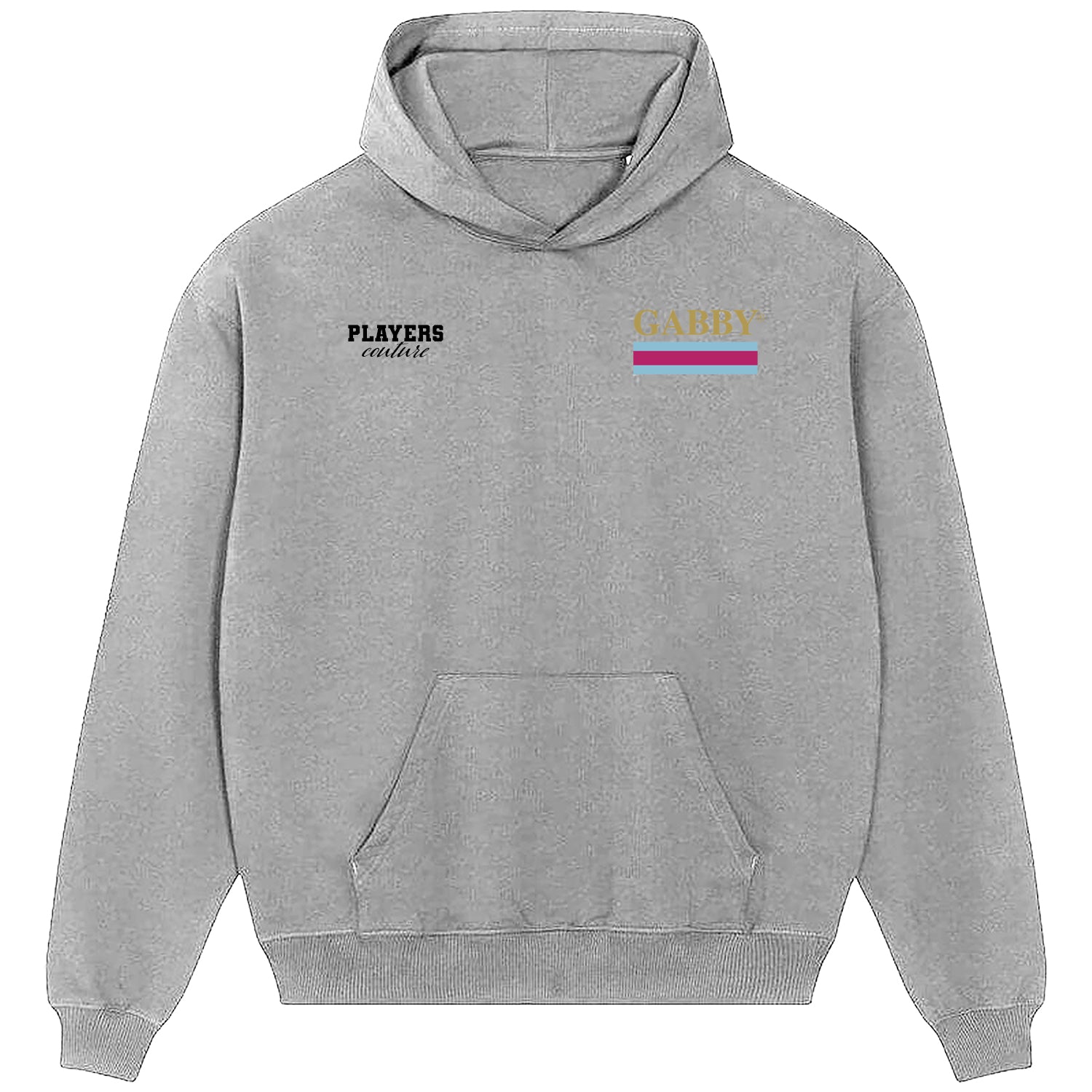 Gabby Agbonlahor Logo Players Couture Men's Casual Hoodie Gray