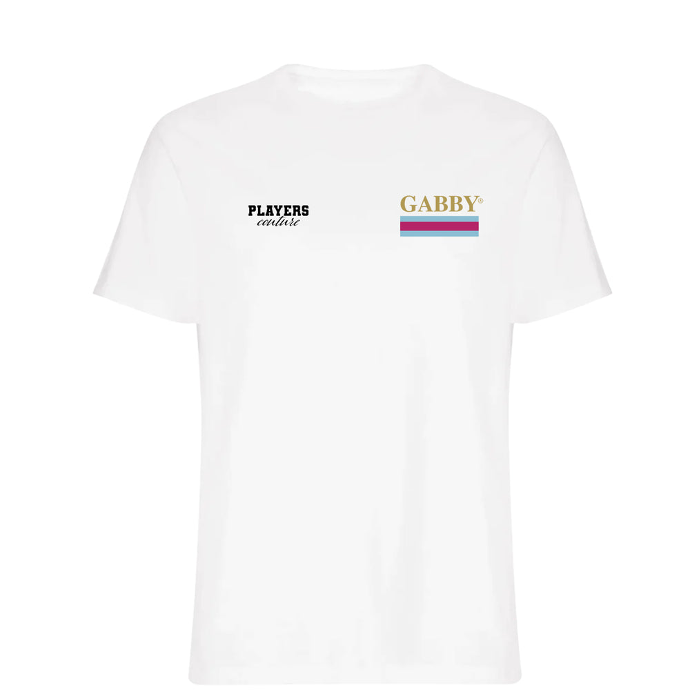 Gabby Agbonlahor Logo Players Couture Mens T-Shirt White