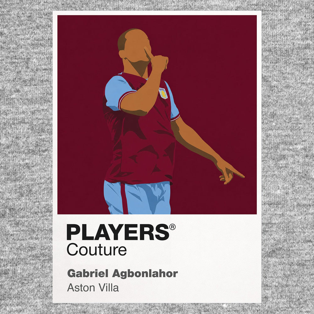 Gabriel Agbonlahor Aston Villa Icon Frame — art card and garment shots