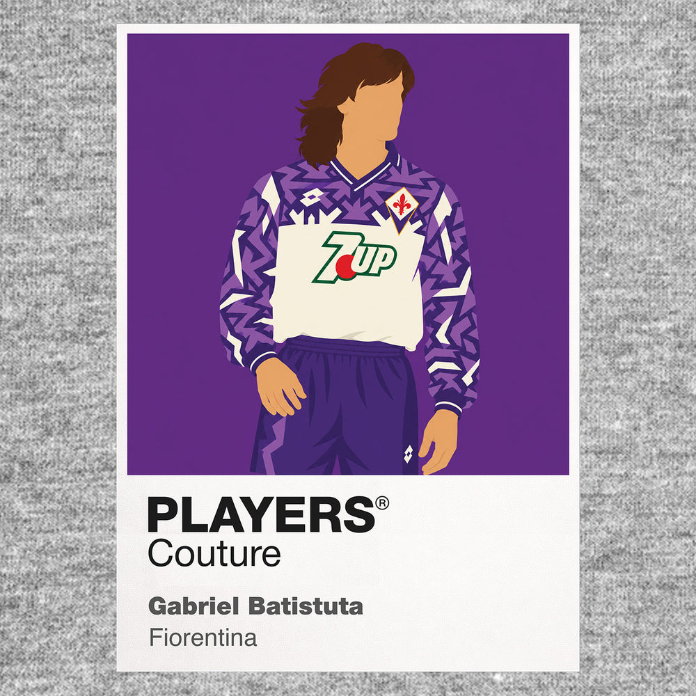 Gabriel Batistuta Fiorentina Away Icon Frame Men's T-Shirt