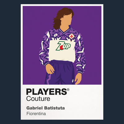 Gabriel Batistuta Fiorentina Auswärts-Icon-Rahmen Herren-Kapuzenpullover