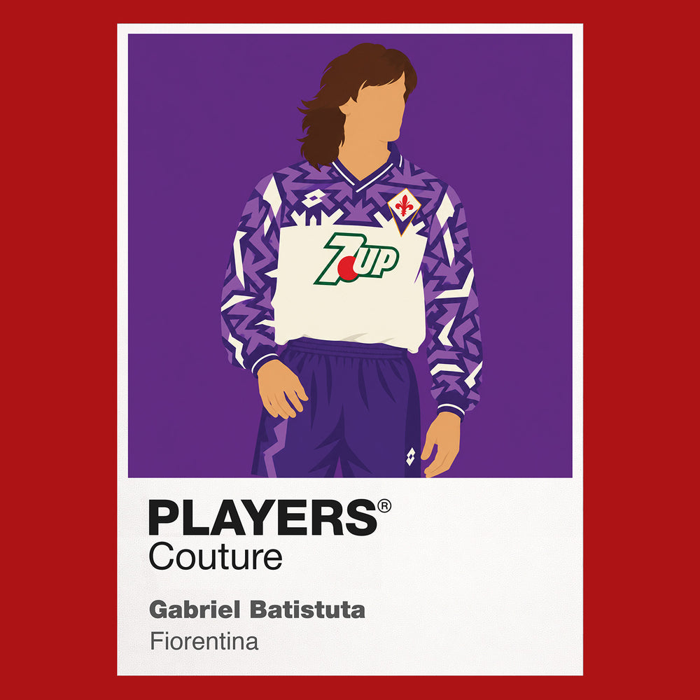 Gabriel Batistuta Fiorentina Away Icon Frame Men's T-Shirt