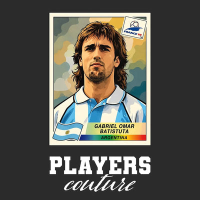 Gabriel Batistuta World Cup Sticker Kids Hoodie – gabriel batistuta black Players Couture design
