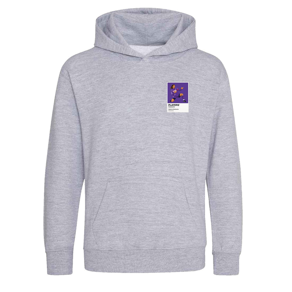 Gabriel Batistuta Fiorentina Frame Kids Hoodie by Players Couture in White