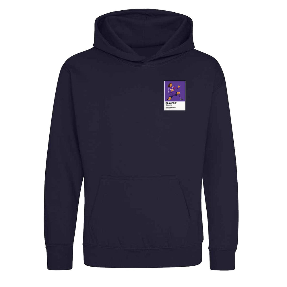Gabriel Batistuta Fiorentina Frame Kids Hoodie by Players Couture in White