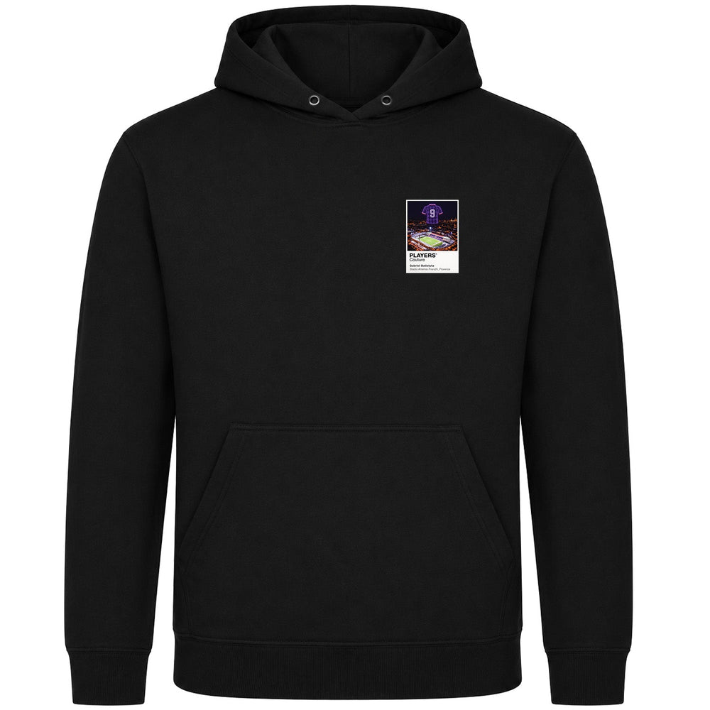 Gabriel Batistuta Fiorentina Icons in Lights Frame Men's Hoodie in Black