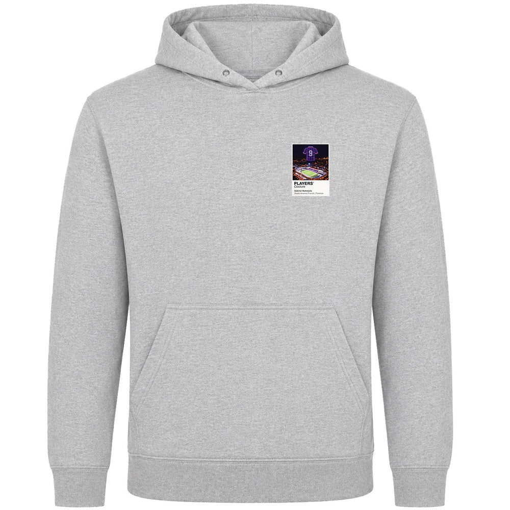 Gabriel Batistuta Fiorentina Icons in Lights Frame Men's Hoodie in Gray