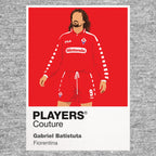 Gabriel Batistuta Fiorentina red Nintendo Icon Frame artwork in grey