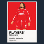 Gabriel Batistuta Fiorentina red Nintendo Icon Frame artwork in navy