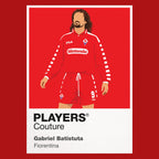 Gabriel Batistuta Fiorentina red Nintendo Icon Frame artwork in red