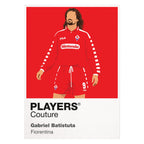 Gabriel Batistuta Fiorentina red Nintendo Icon Frame artwork on white