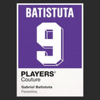 Gabriel Batistuta 9 Football Shirt Frame Men's Hoodie – black close-up detail shot of the Gabriel Batistuta 9 Football