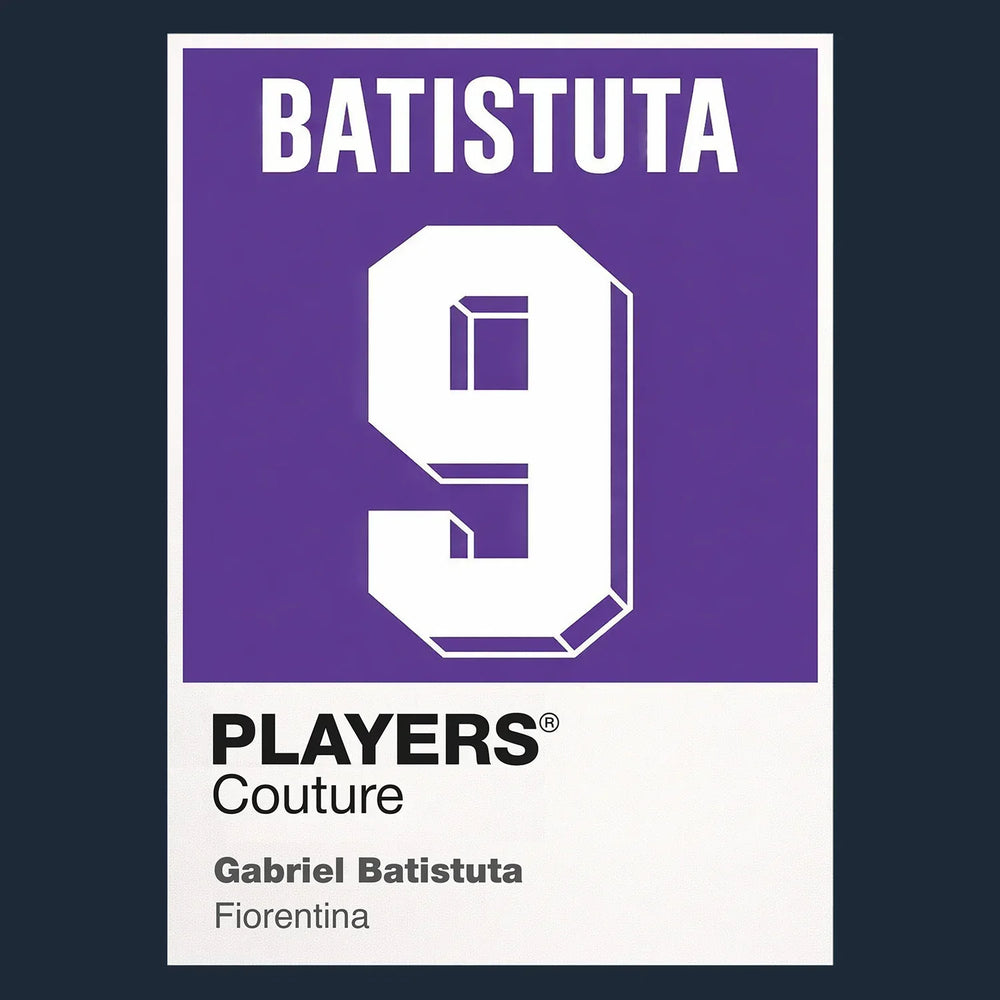 Gabriel Batistuta 9 Football Shirt Frame Men's Hoodie – navy close-up detail shot of the Gabriel Batistuta 9 Football
