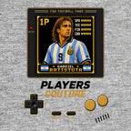 Gabriel Batistuta 1P 8-Bit t-shirt retro gaming design by Players Couture