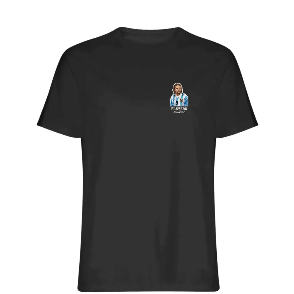 Gabriel Batistuta t-shirt – black men's t-shirt featuring the Gabriel Batistuta Players Couture logo