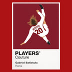 Gabriel Batistuta Roma away Icon Frame artwork in red