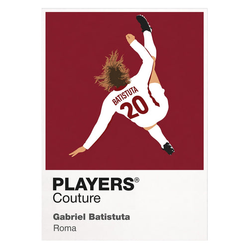 Gabriel Batistuta Roma away Icon Frame artwork on white
