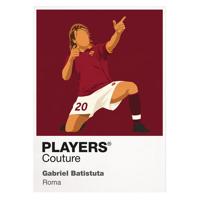 Gabriel Batistuta Roma Icon Frame — White