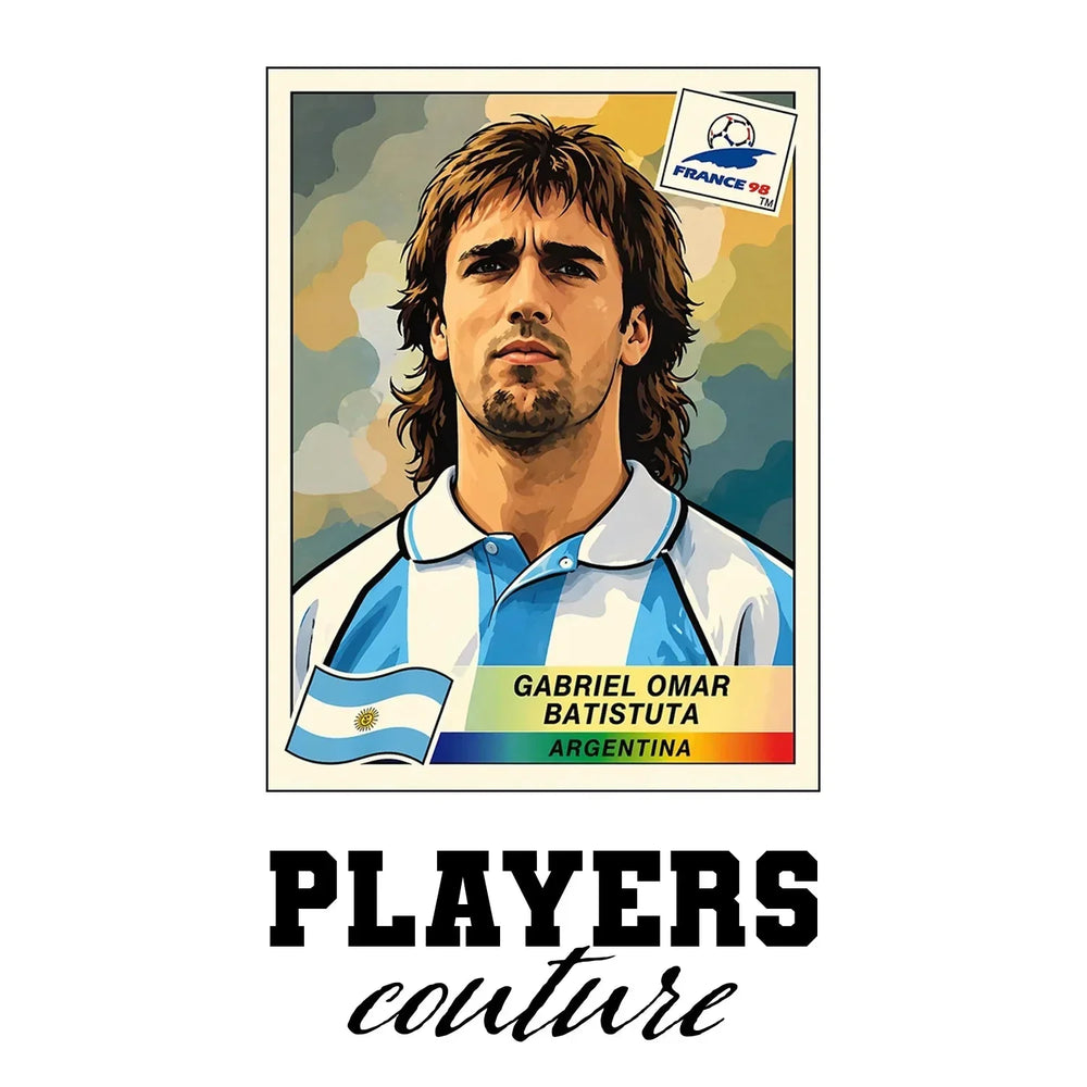 Gabriel Batistuta World Cup Sticker Kids Hoodie – gabriel batistuta white Players Couture design