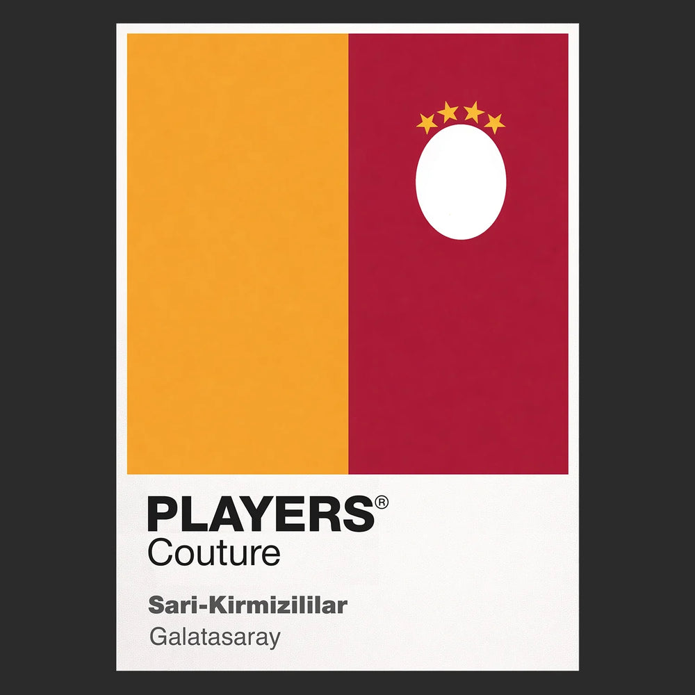Galatasaray Classic Football Shirt Team Colours Frame Men's T-Shirt – black close-up detail shot of the Galatasaray Players