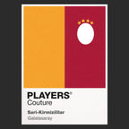 Galatasaray Classic Football Shirt Team Colours Frame Men's T-Shirt – black close-up detail shot of the Galatasaray Players