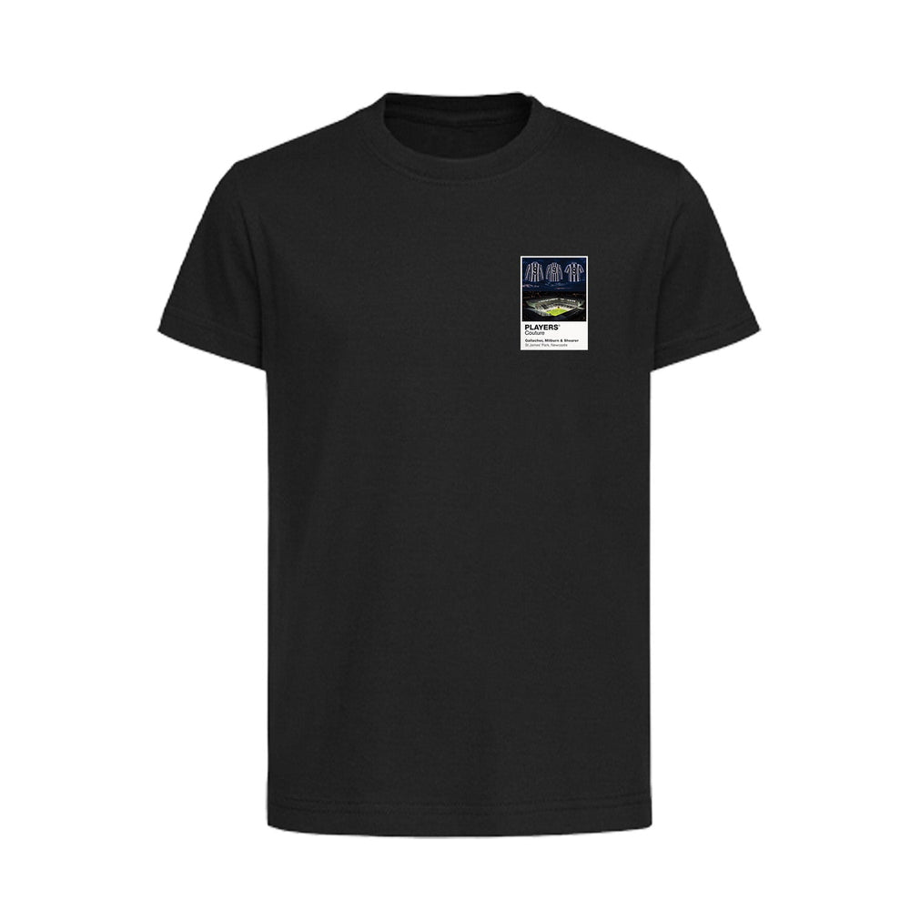 Gallacher, Milburn and Shearer Newcastle United Icons in Lights Frame Kids T-Shirt in Black