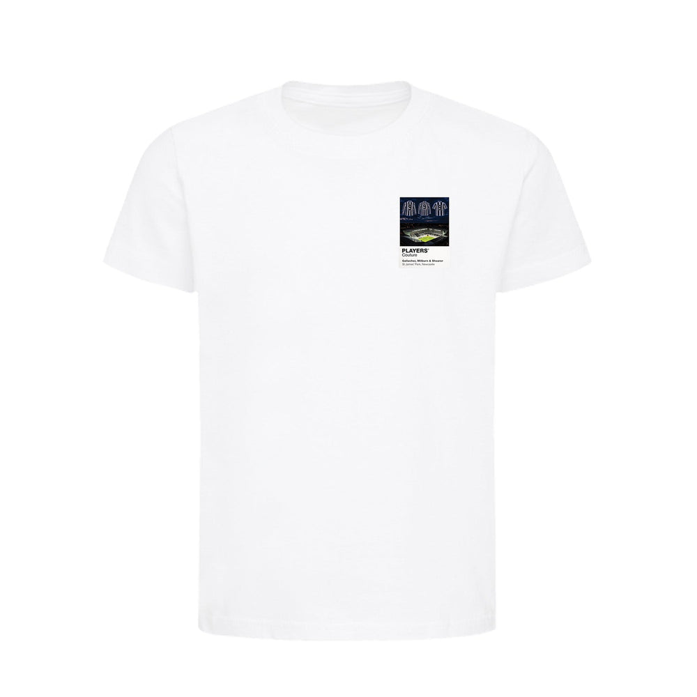 Gallacher, Milburn and Shearer Newcastle United Icons in Lights Frame Kids T-Shirt in White